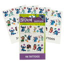 スティッチ タトゥー シール 4シート 96個入り 18373 TATTOO ボディーシール 水貼り 水で貼れる stitch リロ&スティッチ ディズニー disney ごほうび キッズ こども 大人 かわいい キャラクター グッズ 雑貨 パーティー ハロウィン おまつり 夏祭り インポート 輸入品