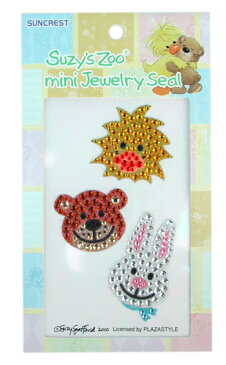 スージーズー　ミニジュエリーシールセット　4991　　Suzy's Zoo　Mini Jewelry Seal　ラインストーン　シール　ステッカー　デコ　ウィッツィー　ブーフ　ララ　かわいい　くま　フェイス　キャラクター　雑貨　グッズ　送料込み メール便配送