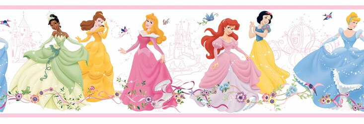 楽天市場 訳あり ディズニープリンセス ボーダー 壁紙 Dancing Princess Wh 6998 水張り リメイク 壁紙 インポート 輸入 子供部屋 グッズ キャラクター グッズ 雑貨 メール便不可 キャラクター雑貨 プレッツェル