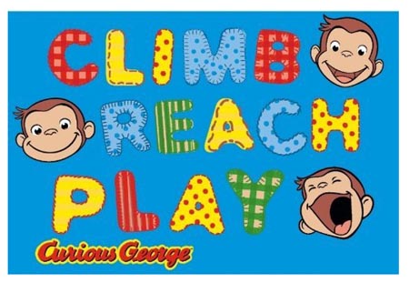 おさるのジョージ マット (PLAY) 8183 Curious George ラグ ラグマット 玄関 子供部屋 インテリア キャラクター 雑貨 グッズ メール便不可 その1