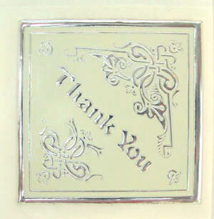 フォイルステッカー Thank You ホワイト fsty シール 箔押し エンボス 白 ラッピング 包装 ギフト プレゼント 送料無料 メール便配送【ds】