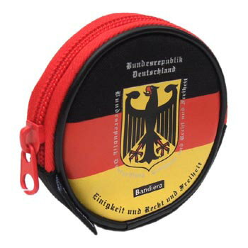 Bandiera (バンディエラ) コインケース ドイツ 8424（BCO-003）ドイツ国旗 Germany Deutschland 地図 カラビナ財布 小物入れ イヤホンケース ポーチ 雑貨 グッズ ギフト プレゼント 誕生日 送料込み メール便配送 2