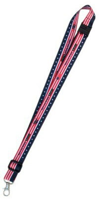 Bandiera (バンディエラ) ネックストラップ USA 8462 (BNS-001)ランヤード アメリカ国旗 米国 星条旗 STARS & STRIPES NECK STRAP U.S.A United States of America 長さ調整可能 大人 子ども キッズ 雑貨 グッズ 送料込み メール便配送