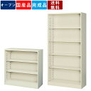 オープン書庫 スチール書庫 書棚 本棚 書類棚 ファイル棚 高さ調節可能 A4サイズ対応 完成品 事務所 学校 公共施設 耐荷重40kg 収納家具 業務用 壁面収納 システム収納 送料無料 日本製 ニューグレー オフィス書庫 オフィス収納 オフィス家具