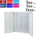 【楽天お買い物マラソン!!各種クーポン配布中】扉付きレターケース RW45-N10HC49 ホワイト 奥行450mm 両開き書庫 プラスチックキャビネット インテリア 3列浅型3段3列深型 鍵付きキャビネット カギ付きキャビネット 扉付