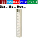 【楽天お買い物マラソン!!各種クーポン配布中】9人用シューズロッカー BST1-9WKN 1列9段 鍵付き 扉付きタイプ スチール製 収納ボックス スチールラック 収納棚 保管棚 シューズボックス 業務用 オフィス収納 学校 塾 病院