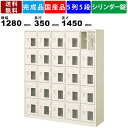 25人用シューズロッカー BST5-5HMXKN 5列5段 中棚付き 鍵付き 窓付き 扉付きタイプ スチール製 シューズボックス シューズラック クツ入れ 下足入れ シリンダー錠タイプ 全高1450mm 学校 塾 病院 オフィス収納 靴棚 収納棚 日本製