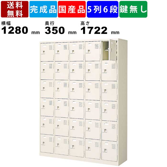 【楽天お買い物マラソン!!各種クーポン配布中】30人用シューズロッカー BST5-6HN 5列6段 