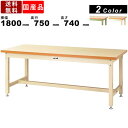 作業台 ワークテーブル 耐荷重3000kg SSM-1875 高さ740mm 固定式 基本形 メラミン天板 スーパータイプ 作業用テーブル 角型天板 オフィス ...