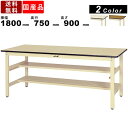 作業台 ワークテーブル 耐荷重300kg SWPH-1875TS1 高さ900mm 固定式 中間棚付き 半面棚板付き ポリエステル天板 作業テーブル 作業机 オフィステーブル スチール製 スタンディングテーブル 軽作業用 立ち作業用 ベーシックデザイン(3)
