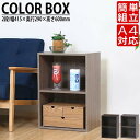 2段カラーボックス SLE1-15-2D 組立簡単ボックス カラーボックス 2段 収納棚 本棚 飾り棚 ラック シェルフ オープンタイプ 工具不要 ブックラック...