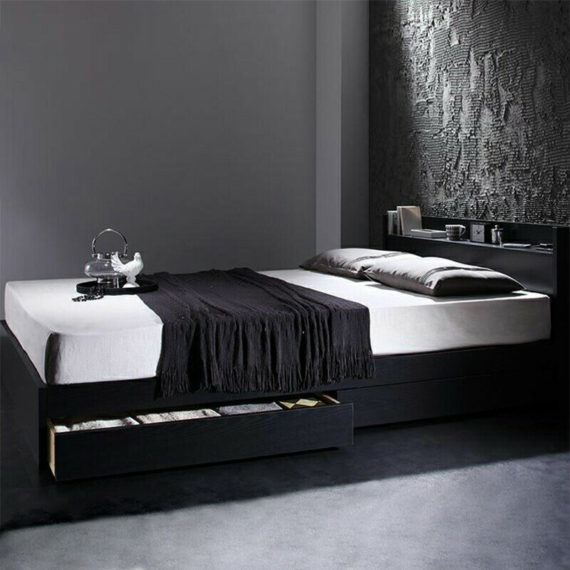 【楽天BLACKFRIDAY!各種クーポン配布中】ベッド セミダブルベッド セミダブル ベット シングルベッド セミダブルベッド ダブルベッド ベッドフレーム マットレス付き 収納付き 収納 収納ベッド 白 黒 ホワイト ブラック 宮付