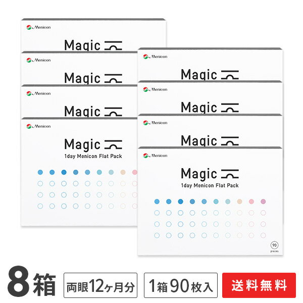 楽天アットレンズ【送料無料】マジック ワンデー メニコン フラットパック 90枚入り 8箱セット （ワンデー / メニコン / Magic / 1day Menicon Flat Pack / コンタクト / コンタクトレンズ / 近視用 ）