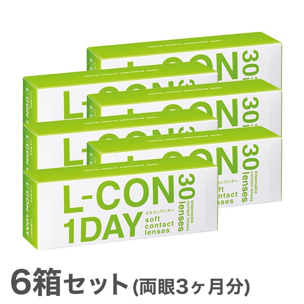 【送料無料】エルコンワンデー 6箱セット【30枚×6箱】（使い捨てコンタクトレンズ / 株式会社シンシア / エルコン / コンタクトレンズ / L-CON　1DAY / 1日使い捨て）