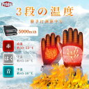 電熱グローブ 電熱手袋 ヒートグローブ 男女兼用 スマホ対応 バイク 防寒 発熱 防水 防風 保温 5000mAH インナー 登山 作業 レディース メンズ お...