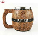 ビアジョッキ ビール ジョッキ 酒器 マグカップ 550ml ステンレススチールカップ 樽型 ワイン コーヒー ミルク 紅茶 飲料
