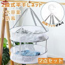 物干しネット 2点セット 平干しネット 2段 折りたたみ ハンガー ワイヤーネット ワイド 野菜干しネット 干し網 洗濯ネット 洗濯干しネット ニット 平干し ...