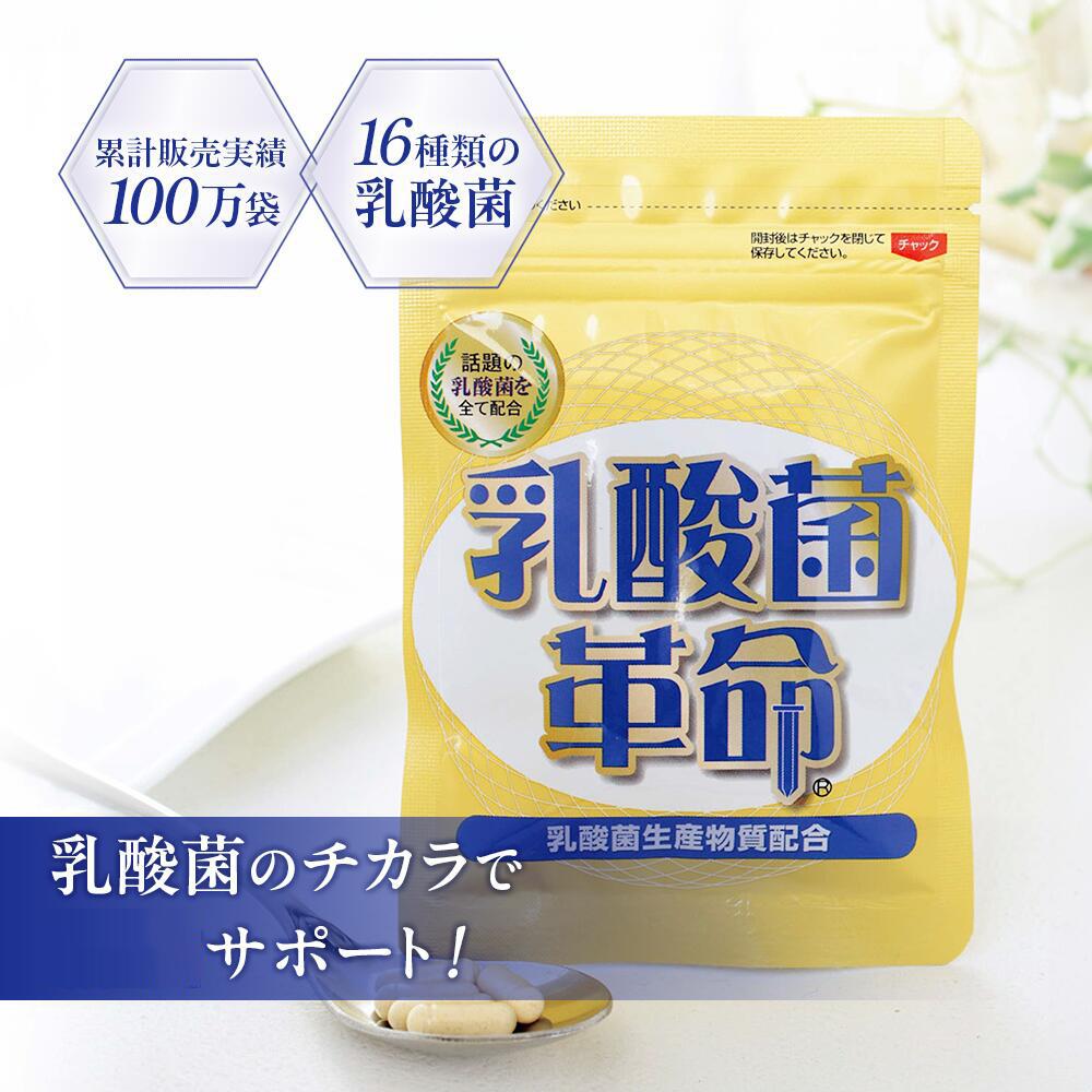 【公式】乳酸菌革命 30日分 短鎖脂肪酸 ビフィズス菌 乳酸菌 善玉菌 悪玉菌 サプリ 健康 サプリメント プロバイオティクス 国内 国産 食物繊維 オリゴ糖 送料無料 Nyuusannkinnkakumei 母の日