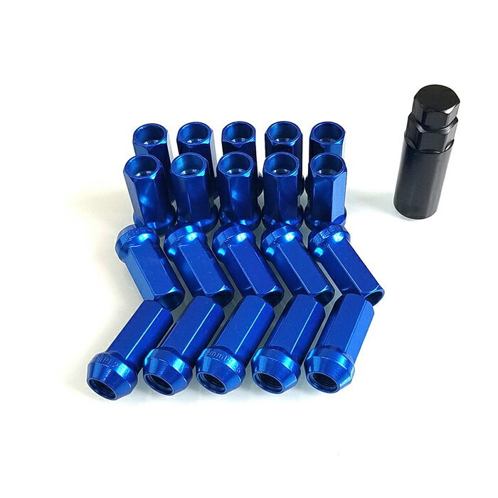 【AQMF+】スーパーロックナット44mmロング貫通タイプM12times;P1.25/M12times;P1.56色のカラー17HEXスチール製アダプター付属【PGAQ-SLN-LV】アキュームAQMホイールナットロックナット汎用品レッド/ブルー/ブラック/ゴールド/メッキ/マジョーラ
