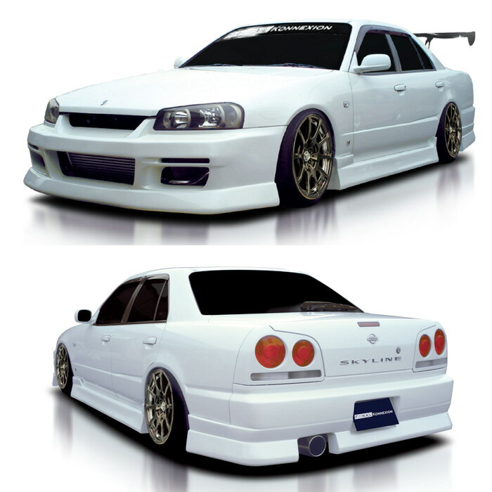 【INTRUDER】FRP製リアバンパースポイラーNISSANR34スカイライン4DR(セダン)専用エアロ未塗装品社外部品【PGFK-G08-KTRR344R】ファイナルコネクションイントルmdash;ダmdash;ニッサンSKYLINE