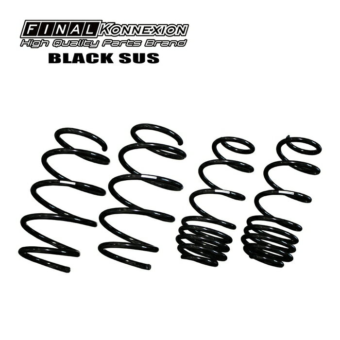 【BLACK SUS】 ダウンサス SUBARU KK3/KK4 ヴィヴィオ 2WD/4WD 0.66L 後期 EN07 1994年6月～1998年9月 保安基準適合品 ローダウン スプリング 快適な乗り心地 ハンドリング性能 【PGFK-BSF027】 ファイナルコネクション ブラックサス スバル VIVIO