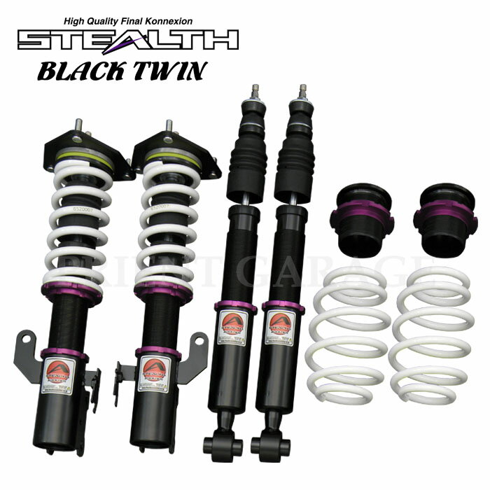 【STEALTH BLACK TWIN】 車高調キット TOYOTA NCP58G/NCP51V プロボックス/サクシード専用 2WD リジットマウント 減衰力25段調整 フルタップ 全長調整式 ローダウン サスペンション 【PGFK-SBTW-RT0049】 ファイナルコネクション ステルスブラックツイン トヨタ