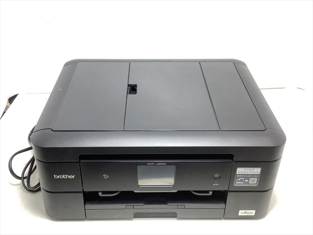 【中古】brother プリンター A4 インクジェット複合機 PRIVIO DCP-J963N-B ブラック 両面印刷/有線・無線LAN/レーベル印刷/ADF