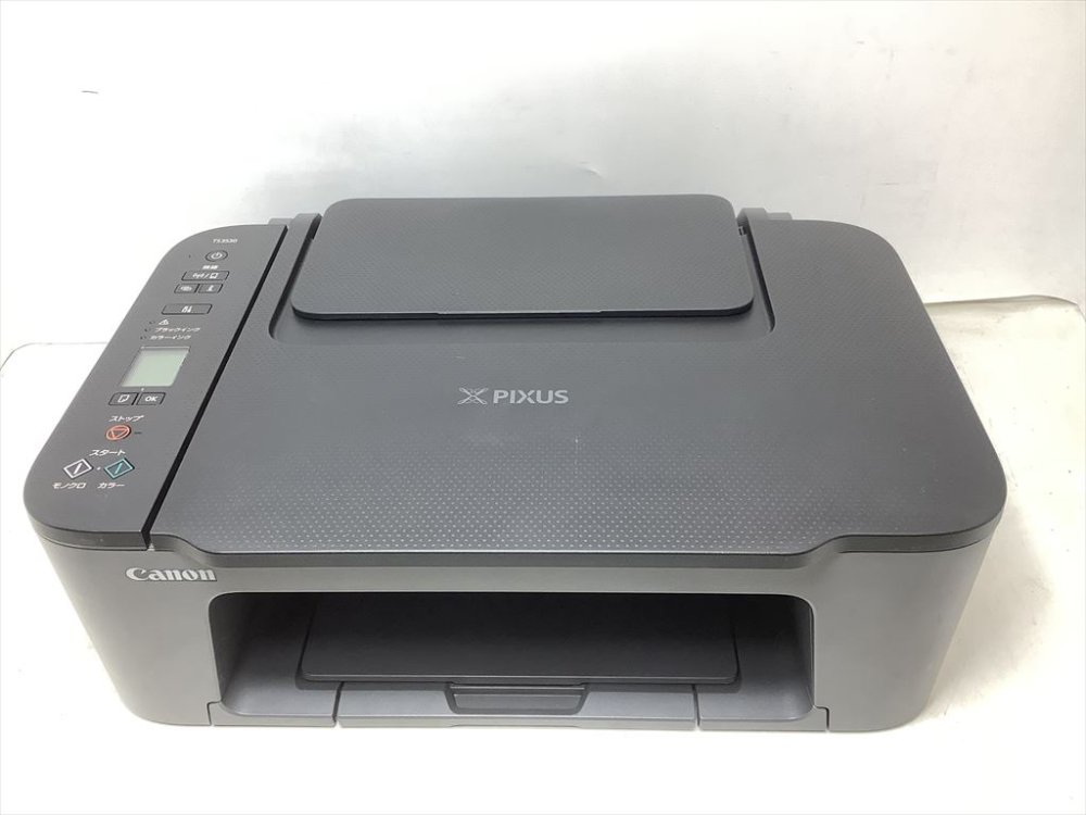 【中古】キヤノン Canon プリンター A4インクジェット複合機 PIXUS TS3530 ブラック Wi-Fi対応 テレワーク向け 2022年モデル 4色・一体型・対応インクBC-365/366シリーズ
