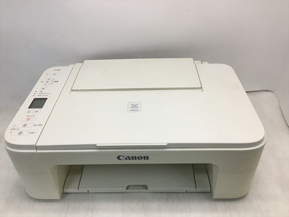 【中古】Canon プリンター A4インクジェット複合機 PIXUS TS3330 ホワイト Wi-Fi対応 テレワーク向け