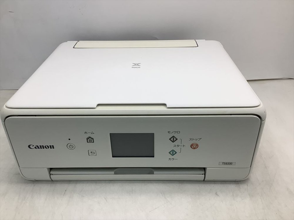 【中古】Canon プリンター A4インクジェット複合機 PIXUS TS6330 ホワイト 2019年モデル 5色・独立型・対応インクBCI-380/381シリーズ