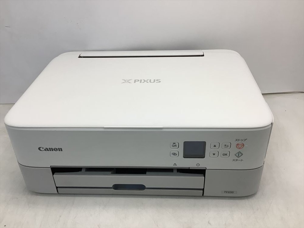 【中古】Canon プリンター A4インクジェット複合機 PIXUS TS5330 ホワイト 2019年モデル テレワーク向け