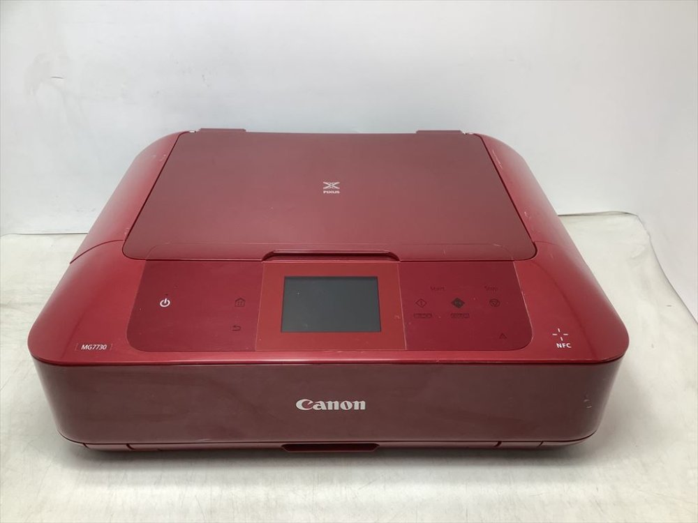 【中古】旧モデル Canon インクジェットプリンター複合機 PIXUS MG7730 RD レッド