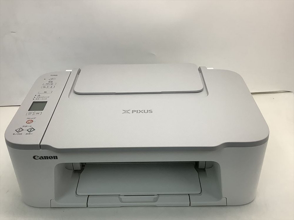 【中古】キヤノン Canon プリンター A4インクジェット複合機 PIXUS TS3530 ホワイト Wi-Fi対応 テレワーク向け 2022年モデル 4色・一体型・対応インクBC-365/366シリーズ