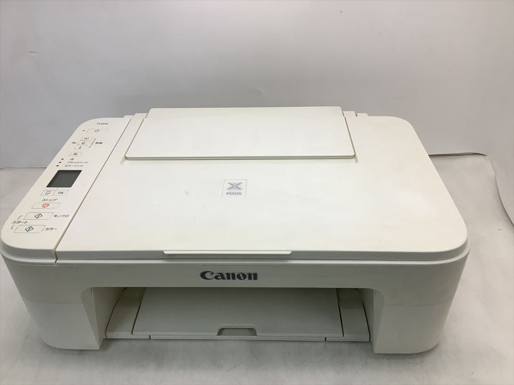 【中古】Canon プリンター A4インクジェット複合機 PIXUS TS3330 ホワイト Wi-Fi対応 テレワーク向け