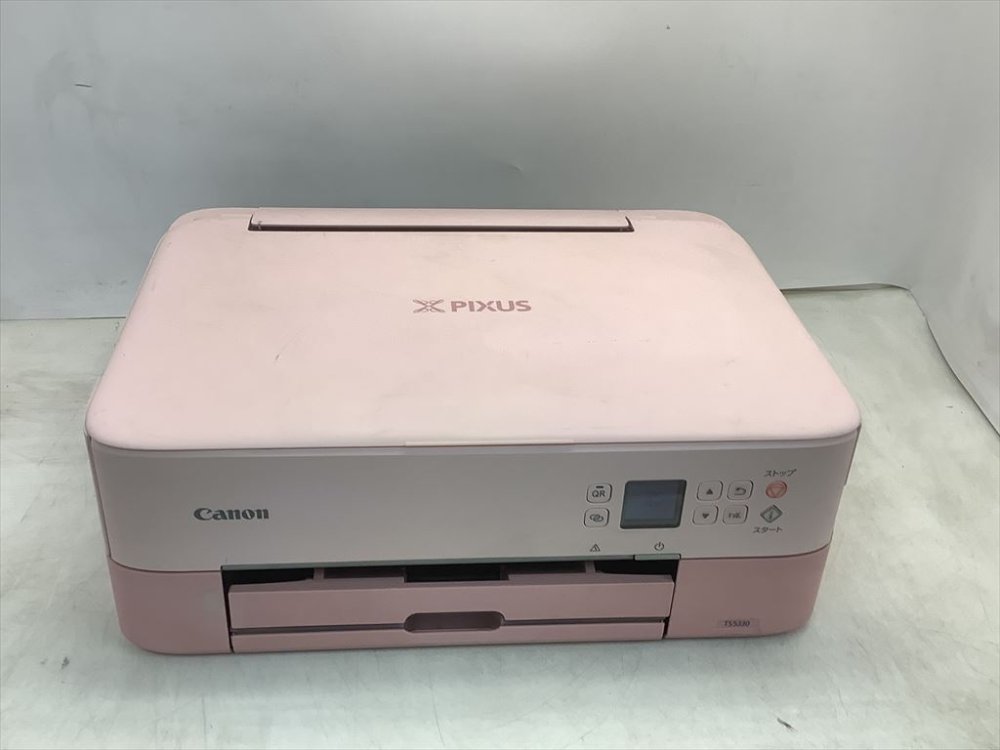 【中古】Canon プリンター A4インクジェット複合機 PIXUS TS5330 ピンク 2019年モデル テレワーク向け
