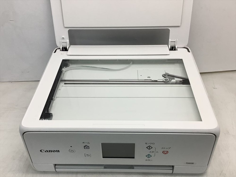 【中古】キヤノン Canon プリンター A4インクジェット複合機 PIXUS TS6330 ホワイト 2019年モデル 5色・独立型・対応インクBCI-380/381シリーズ