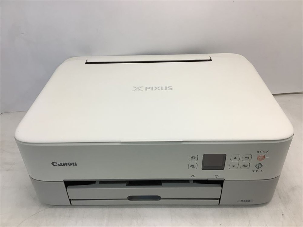 【中古】Canon プリンター A4インクジェット複合機 PIXUS TS5330 ホワイト 2019年モデル テレワーク向け