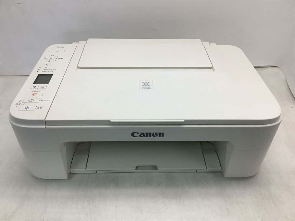 【中古】Canon プリンター A4インクジェット複合機 PIXUS TS3330 ホワイト Wi-Fi対応 テレワーク向け