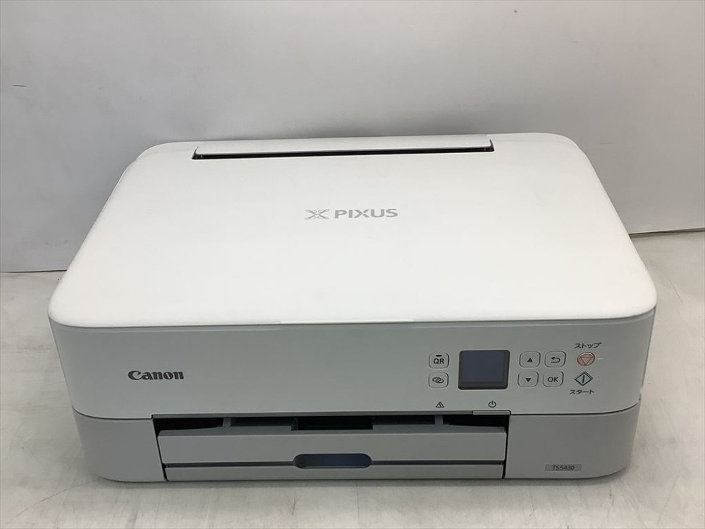 【中古】キヤノン Canon プリンター A4インクジェット複合機 PIXUS TS5430 ホワイト 2021年モデル テレ..
