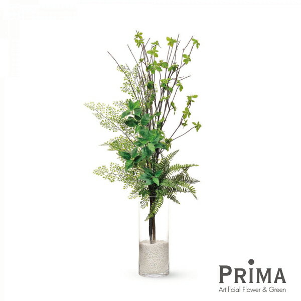 楽天PRIMA-GREENPARK【あす楽】ドウダンツツジ ガラスシリンダー H108cm 観葉植物 フェイクグリーン【当日出荷】 | GREENPARK 人工観葉植物 造花 おしゃれ リアル イミテーション インテリアグリーン アートグリーン ギフト プレゼント お祝い