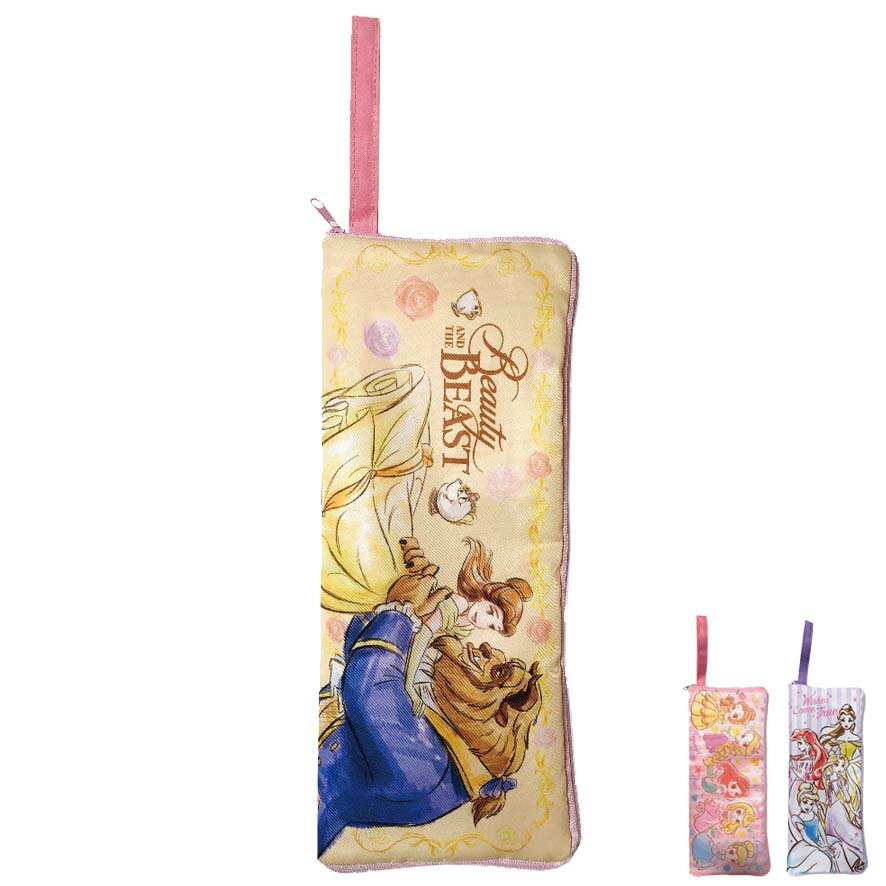ディズニー DISNEY プリンセス ペットボトルカバー 折りたたみ傘 ケース マルチケース 美女と野獣 ベル かわいい 入園 入学 キャラクター 雑貨 メール便可のサムネイル