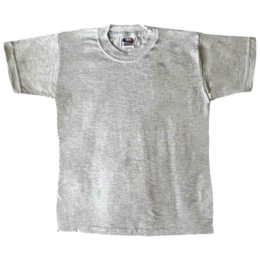 アウトレット 訳あり Tシャツ アッシュグレー 無地 安い キッズ 子供 半袖 メール便可