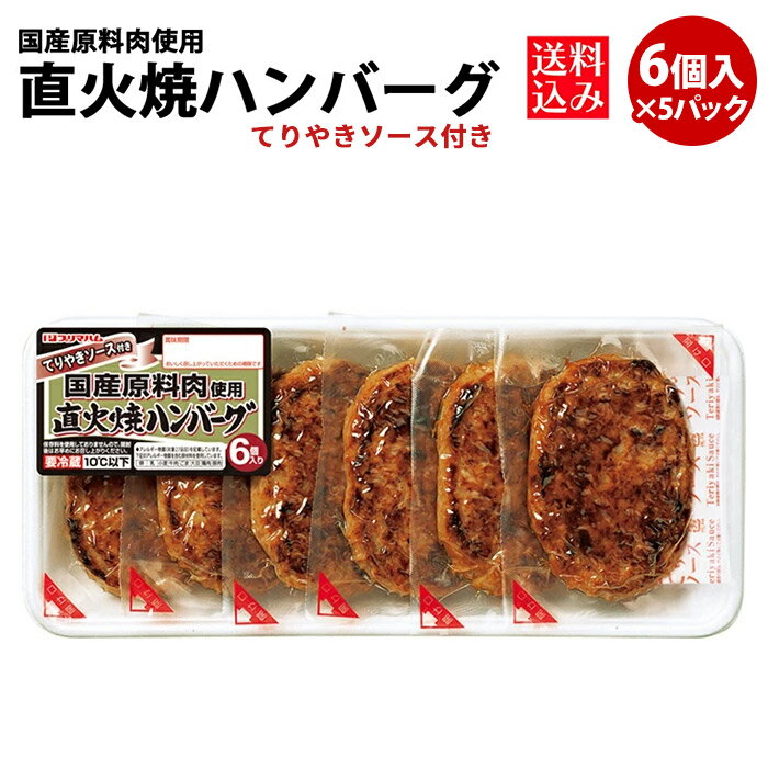 プリマハム 直火焼 ハンバーグ てりやき ソース 6個トレー 5pk ハンバーグ ギフト 温めるだけ レンジ 湯せん 簡単 かんたん調理 