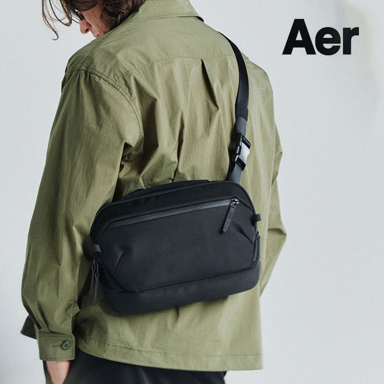【2026春夏新作】エアー Aer Day Sling 4 Max デイスリング4 マックス 国内正規品 AER 21074 スリングバッグ ショルダーバッグ 鞄 ビジネス カジュアル メンズ ナイロン ブラック ブラック 防水 撥水