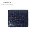 SLOW スロウ 藍染め crocodile mini wallet SO913R クロコダイル 財布 ミニ財布 ミニウォレット コインケース 小銭入れ 財布 ...