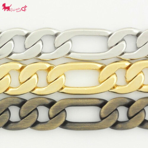楽天PRIMA LUCE PLUS楽天市場店FG1125SCR フィガロ チェーン 【1m/100cmカット】 バッグチェーン カットチェーン 切り売り チェーンのみ パーツ チェーンだけ ハンドメイド 素材 材料 ネックレス ブレスレット チェーン PRIMA LUCE プリマルーチェ