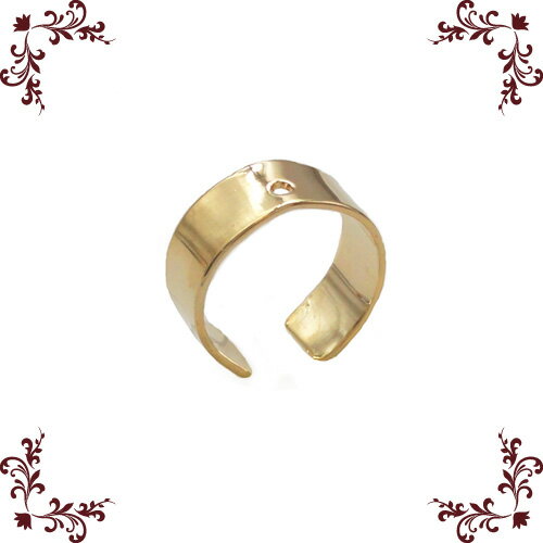 イヤーカフ 4mm幅 穴カン（1ヶ入）　 基礎金具 イヤリング金具 ノンホール イヤークリップ アクセサリーパーツ ハンドメイド 手作り パーツ 金具 PRIMA LUCE PLUS プリマルーチェプラス