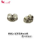 チタン ピアスキャッチ(5ペア入り) パーツ 金具 ピアス チェーン アクセサリー パーツ 金具 デコパーツ 低金属アレルギー PRIMA LUCE PLUS...