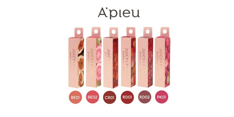 【2個選択】アピュ（A'pieu）ジューシーパン スパークリングティント JUICY PANG SPARKLING TINT ラメ 果汁ティント リップティント リップ オピュ 口紅 ジューシー キラキラ 落ちにくい ピンク ベージュ コーラル ブラウン レッド 韓国コスメ 韓国 送料無料 即日発送