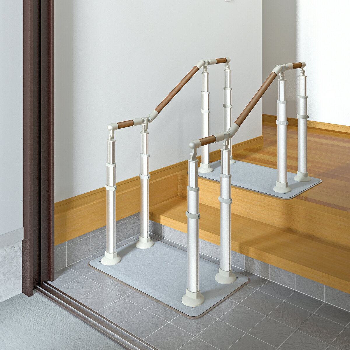 【 40%OFF 】 介護用品 送料無料 アロン化成安寿アットグリップAT-C-630 (907189) 手すり 片手 置くだけ 置き型 工事不要 設置簡単 上...